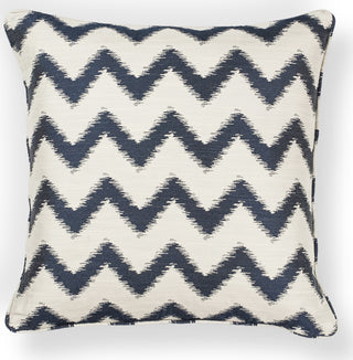 KAS Pillow L244 Ivory/Navy Chevron Main Image