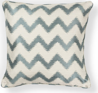 KAS Pillow L245 Ivory/LtBlue Chevron Main Image