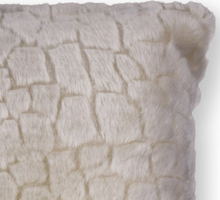 KAS Pillow L253 Ivory Bedrock Round Image