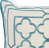 KAS Pillow L307 Teal Trefoil Frame Round Image
