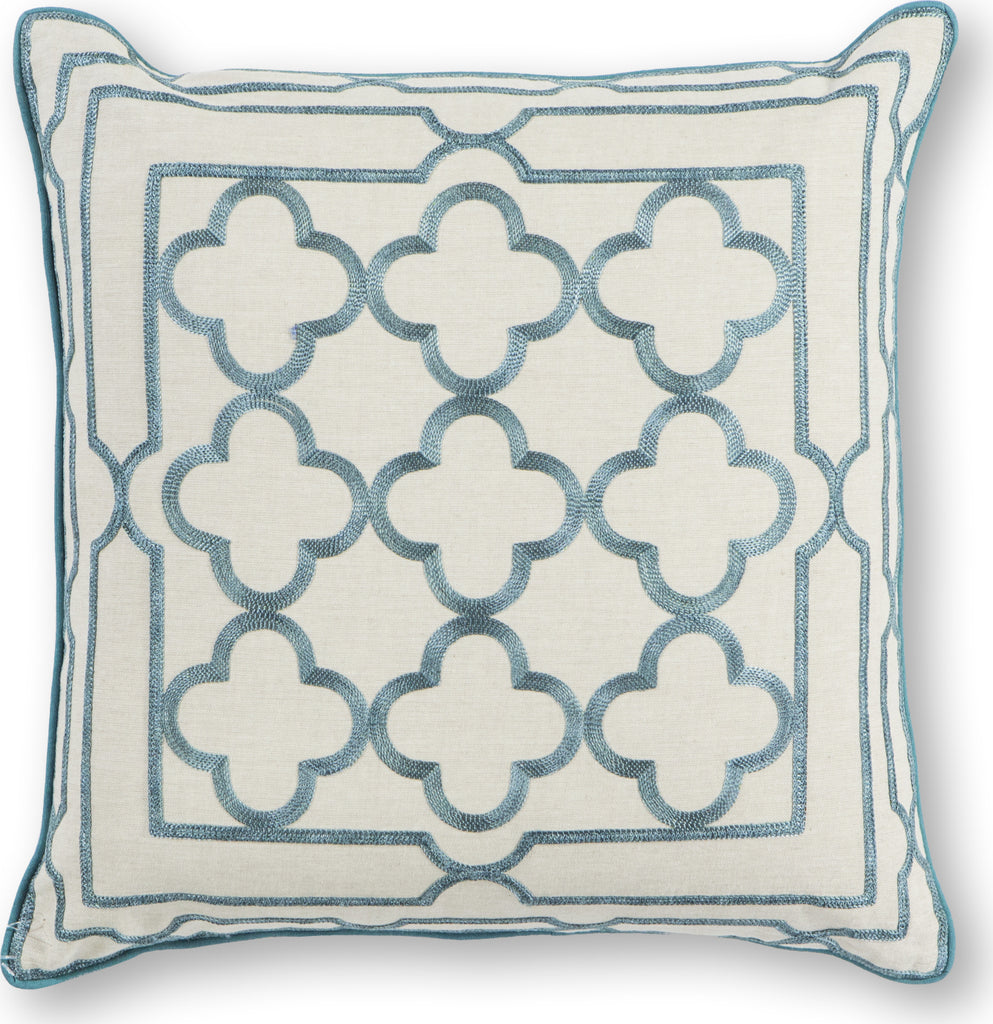 KAS Pillow L307 Teal Trefoil Frame main image