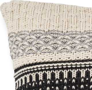 KAS Pillow L344 Ivory/Black Sweater Round Image