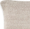 KAS Pillow L346 Grey Heather Knit Round Image