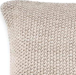 KAS Pillow L346 Grey Heather Knit Round Image