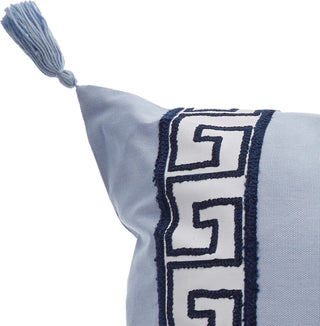 KAS Pillow L431 Smoke Greek Key Corner Image