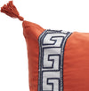 KAS Pillow L433 Tangerine Greek Key Corner Image