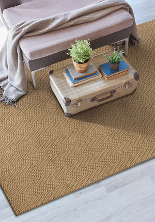 KAS Porto 1221 Natural Herringbone Area Rug Lifestyle Image