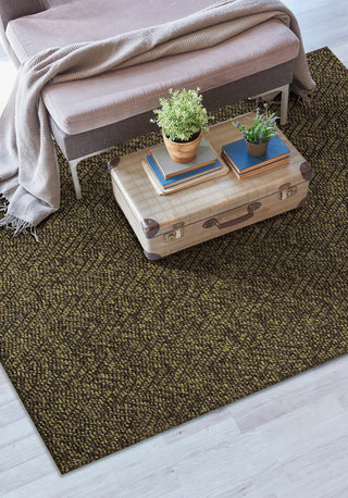 KAS Porto 1223 Mocha Heather Herringbone Area Rug Lifestyle Image Feature