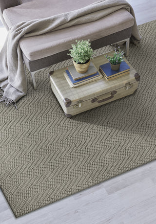 KAS Porto 1224 Grey Heather Herringbone Area Rug Lifestyle Image Feature