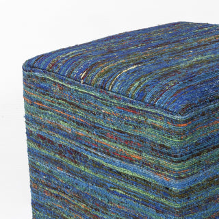 KAS Pouf F802 Aqua Multi Viscose Runner Image