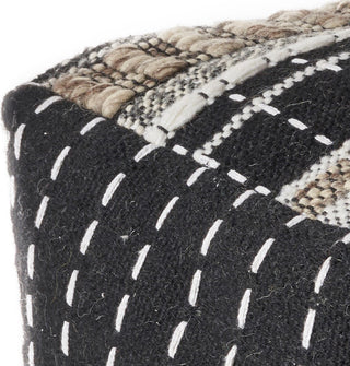 KAS Pouf F860 Black and White Pulse