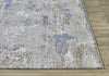 KAS Preston 8100 Ivory Blue Textures Area Rug Round Image