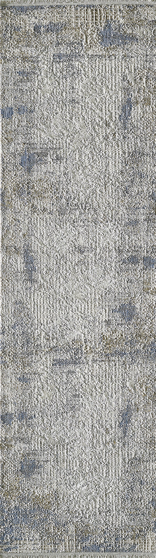 KAS Preston 8100 Ivory Blue Textures Area Rug Lifestyle Image