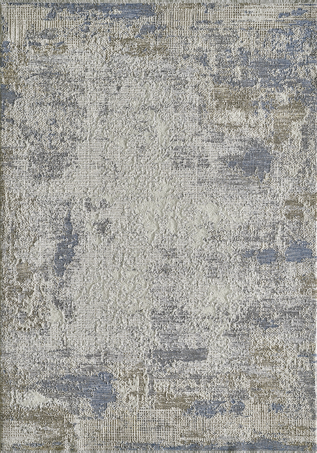 KAS Preston 8100 Ivory Blue Textures Area Rug main image