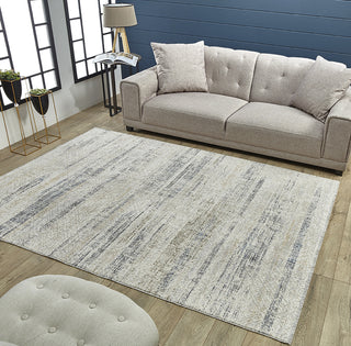 KAS Preston 8101 Ivory Blue Illusions Area Rug Lifestyle Image Feature