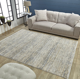 KAS Preston 8102 Gold Blue Horizon Area Rug Lifestyle Image Feature