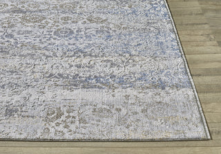 KAS Preston 8107 Ivory Blue Peyton Area Rug Round Image