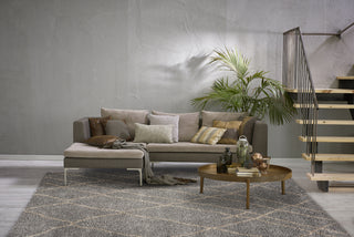 KAS Prima 1503 Slate Diamonds Area Rug Runner Image Feature