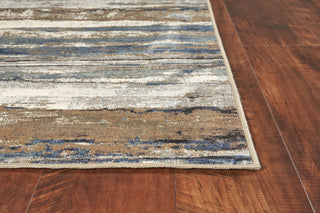 KAS Provence 8603 Ivory/Blue Landscape Area Rug Corner Image