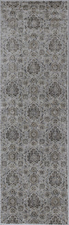 KAS Provence 8605 Silver Allover Kashan Area Rug Round Image