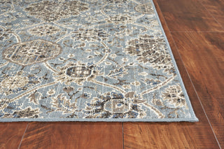 KAS Provence 8607 Slate Blue Allover Kashan Area Rug Runner Image Feature