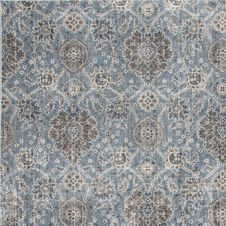 KAS Provence 8607 Slate Blue Allover Kashan Area Rug Corner Image