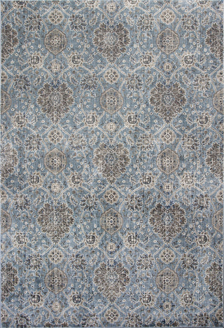 KAS Provence 8607 Slate Blue Allover Kashan Area Rug Main Image