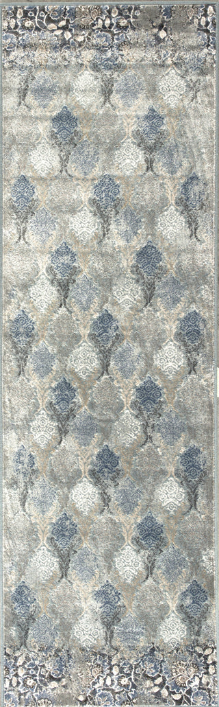 KAS Provence 8631 Slate Blue Brighton Area Rug Round Image