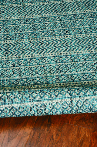 KAS Provo 5755 Teal Area Rug Corner Image