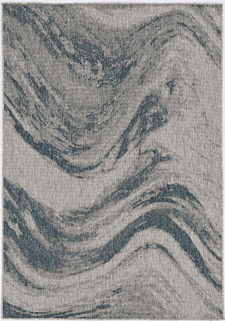 KAS Provo 5765 Grey/Teal Strokes Area Rug