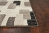 KAS Reflections 7413 Black and White Palette Area Rug Round Image Feature