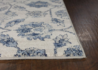 KAS Reflections 7425 Ivory/Blue Kashia Area Rug Round Image