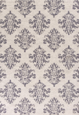 KAS Reflections 7431 Grey Damask Area Rug Main Image