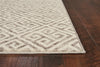 KAS Reflections 7433 Taupe Greek Key Area Rug Round Image Feature