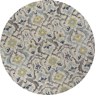 KAS Reina 9505 Grey Harmony Area Rug Round Image