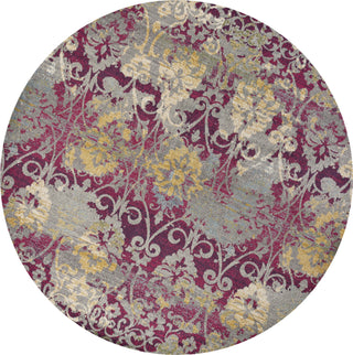 KAS Reina 9512 Fuchsia Grace Area Rug Round Image