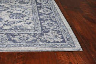 KAS Retreat 0107 Slate Blue Kashan Area Rug Corner Image