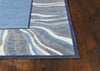 KAS Retreat 128 Denim Blue Waves Area Rug Round Image Feature