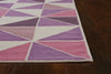 KAS Retreat 130 Ivory/Pink Kaleidoscope Area Rug Runner Image Feature