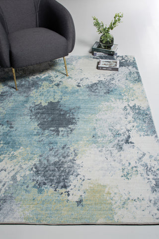 KAS Roxy 2806 Blue/Yellow Nebula Area Rug