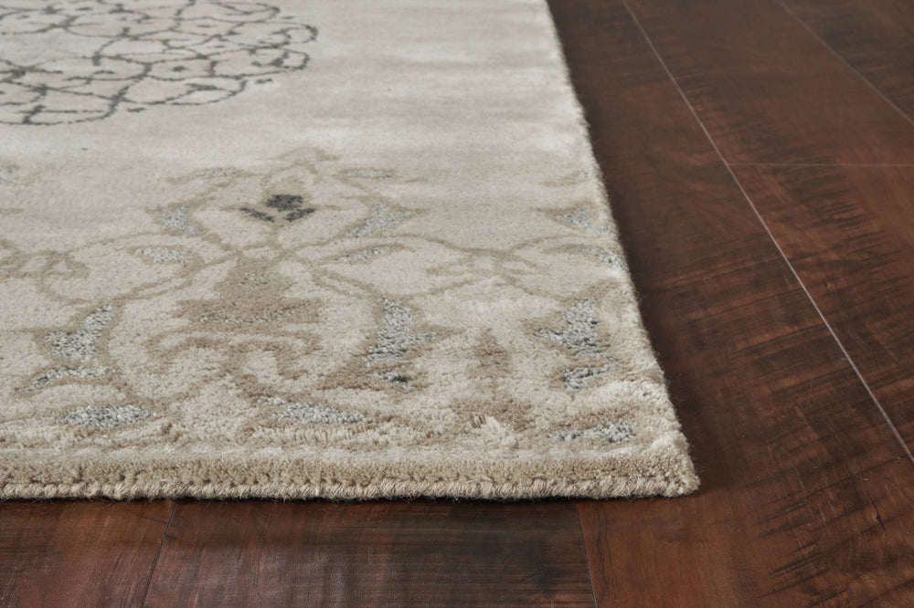 KAS Samara 3607 Ivory Elegance Area Rug Corner Image Feature