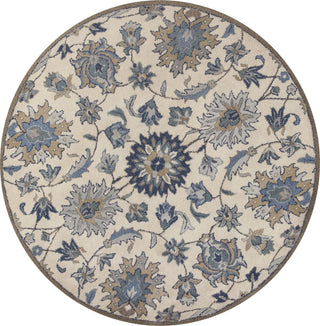 KAS Samara 3610 Ivory Brighton Area Rug Round Image