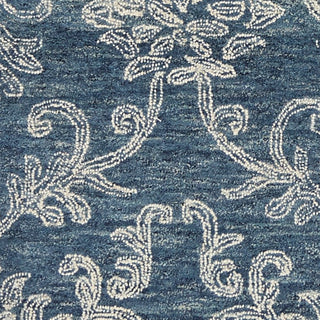 KAS Sasha 6631 Denim Damascus Area Rug Corner Image