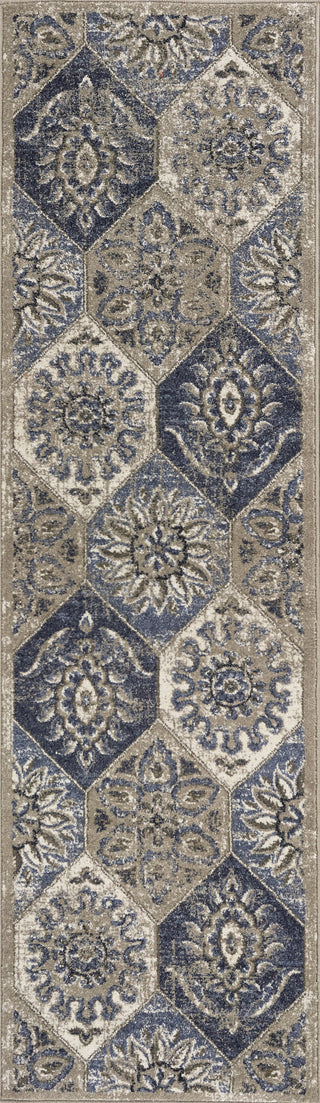 KAS Seville 9451 Pewter Mosaic Area Rug Lifestyle Image