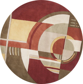 KAS Signature 9134 Rust/Coffee Art Deco Area Rug Runner Image