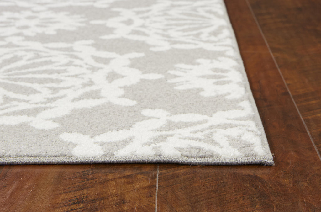 KAS Skyline 6419 Grey/Ivory Flora Area Rug main image