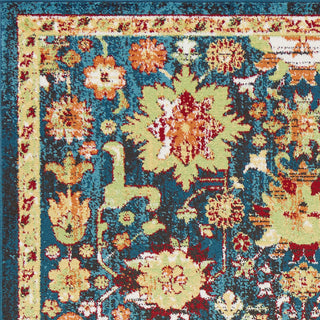 KAS Skyline 6431 Teal/Red Charisma Area Rug Runner Image