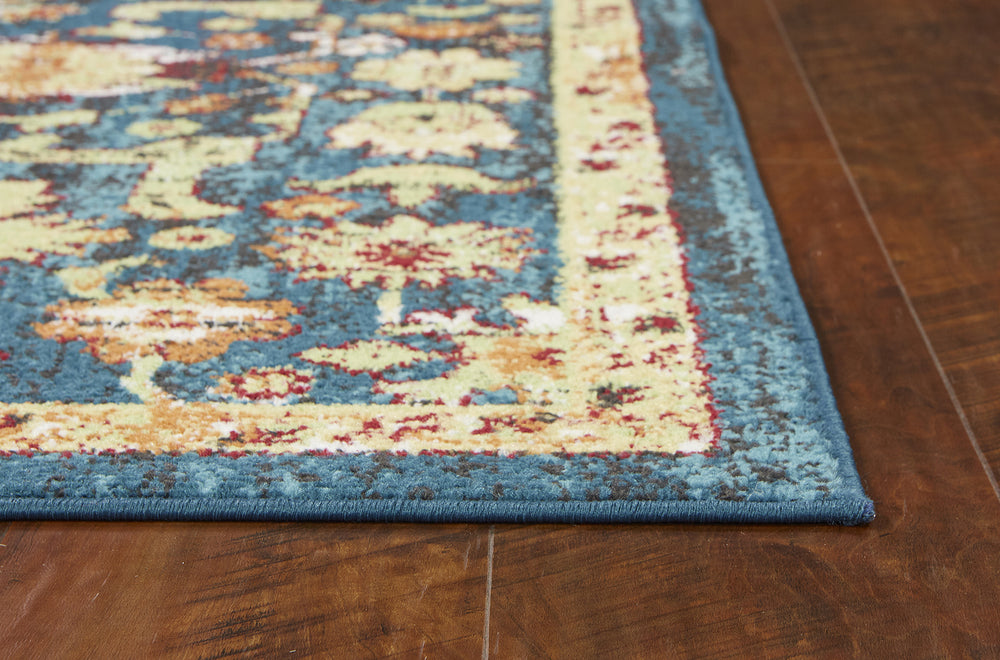 KAS Skyline 6431 Teal/Red Charisma Area Rug Main Image Feature