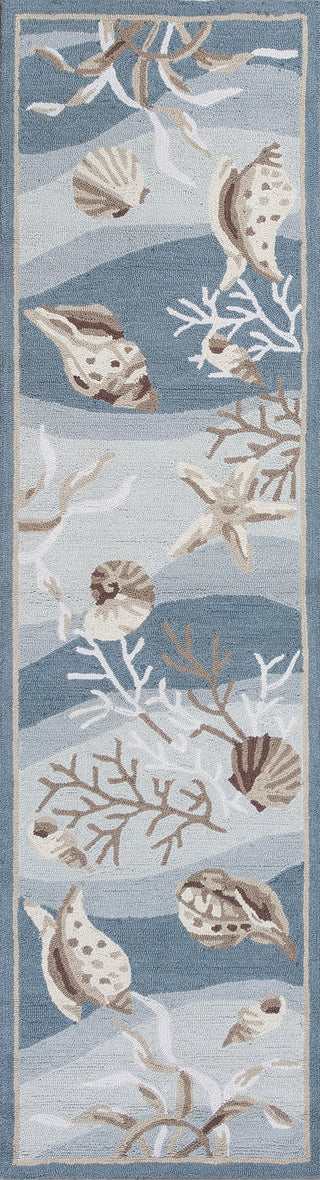 KAS Sonesta 2003 Seafoam Shells Area Rug Corner Image