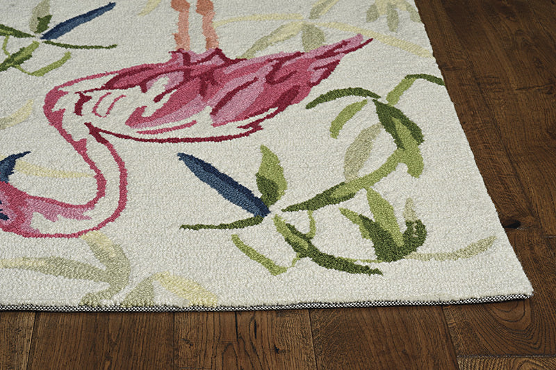 KAS Sonesta 2007 Ivory/Pink Flamingo Area Rug – Incredible Rugs and Decor